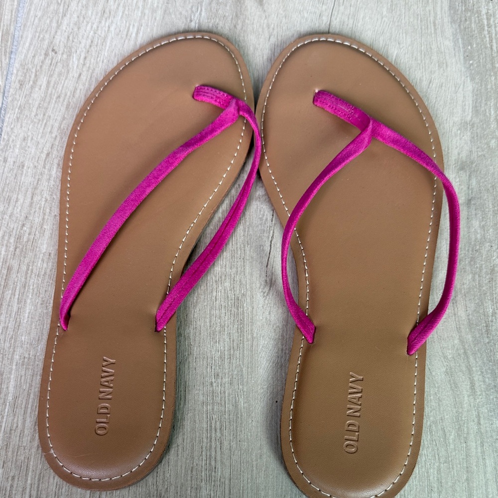 Old Navy Women's Sandals with Brown and Fuchsia Straps